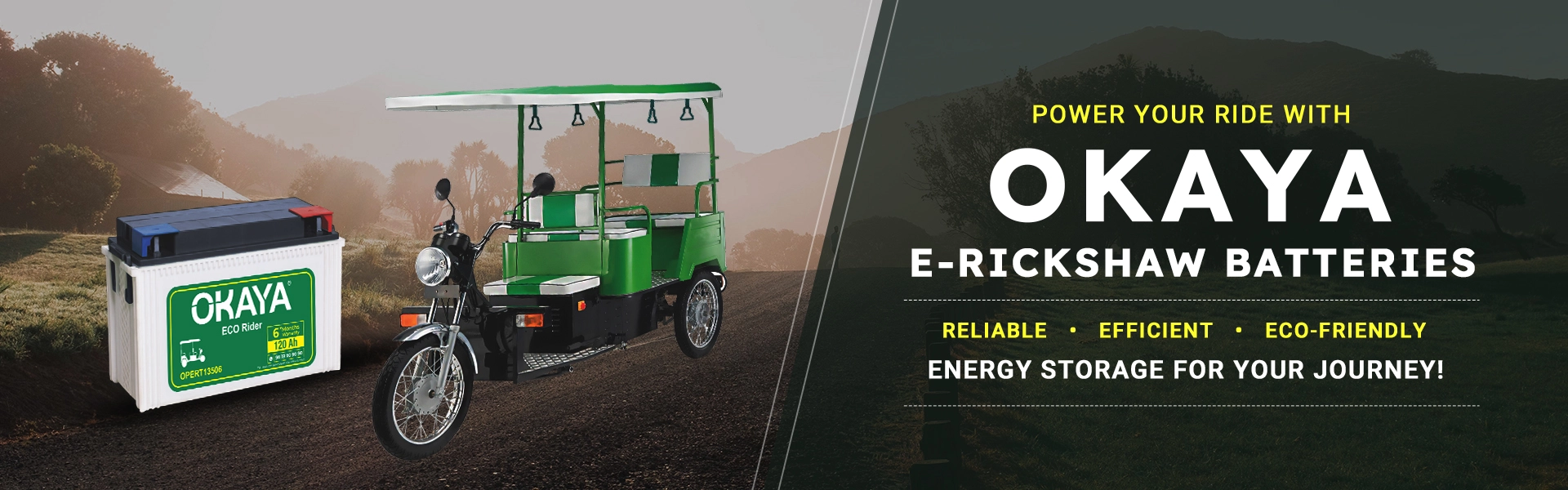 Okaya E rickshaw batteries online