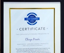 Okaya Power: Certified as Asia's most admired brand 2021