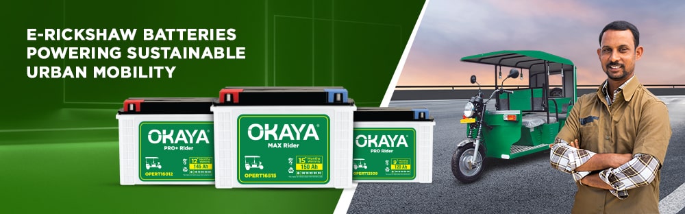 Okaya E-Rickshaw Batteries: Powering Sustainable Urban Mobility