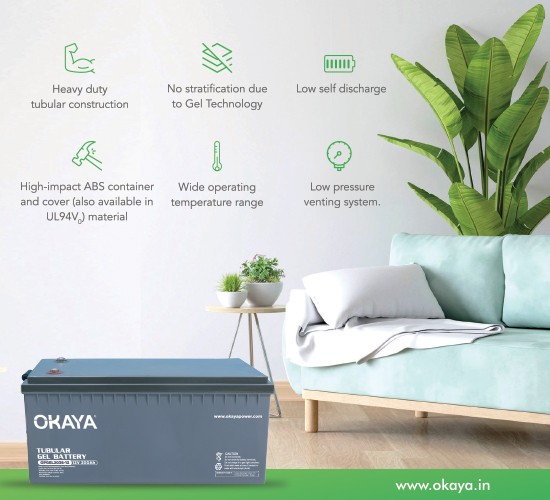 Okaya Tubular Gel Battery: Technical Features