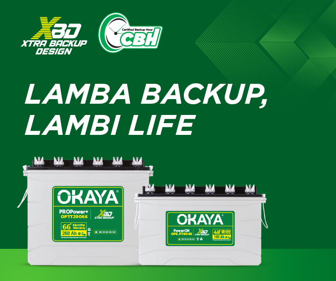 Okaya Solar Battery: Technical features