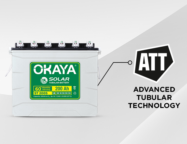 Okaya Solar Battery: Technical features