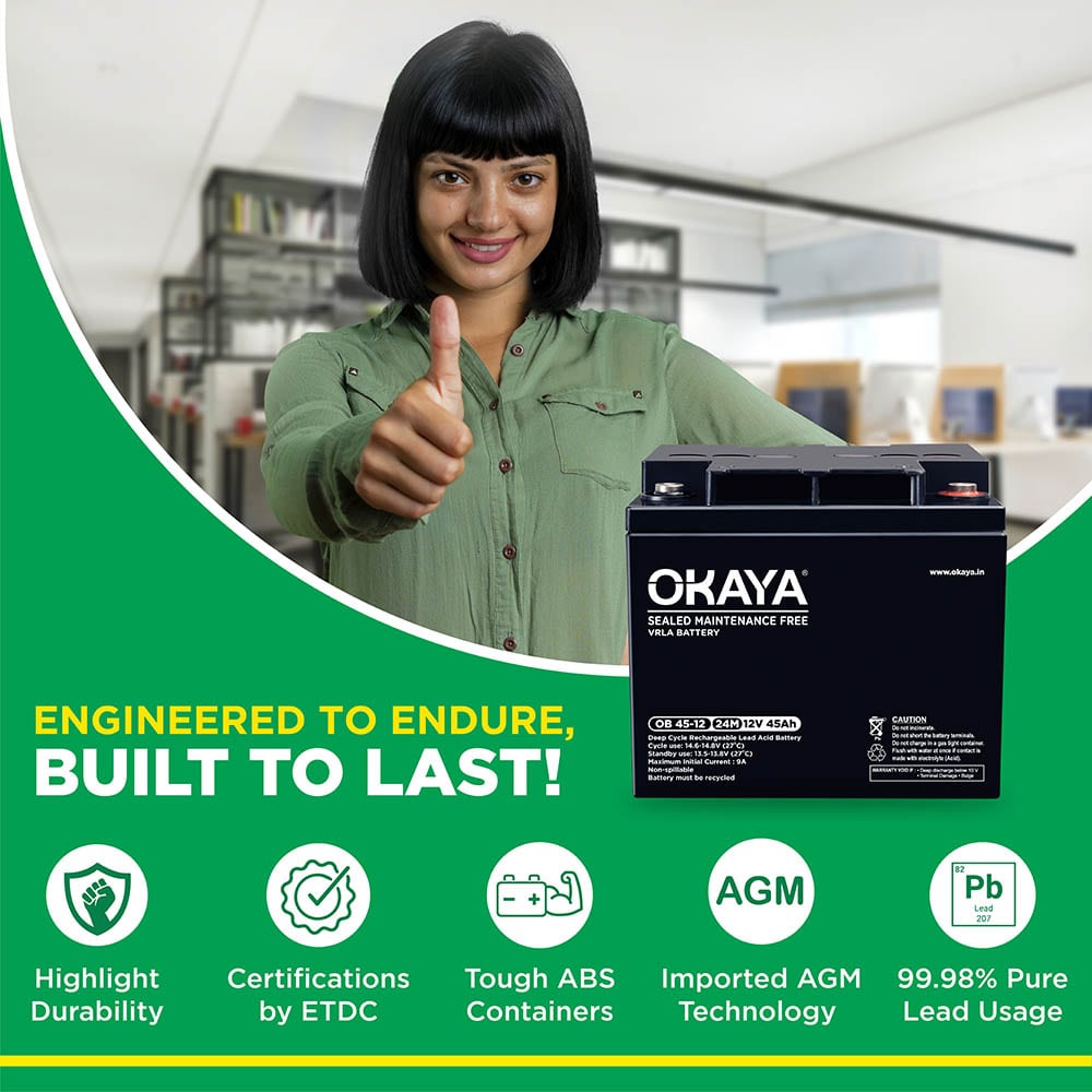 Okaya SMF VRLA OB 45-12V