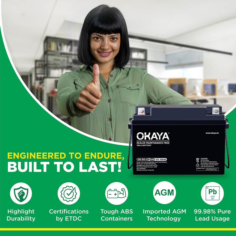Okaya SMF VRLA OB 100-12V