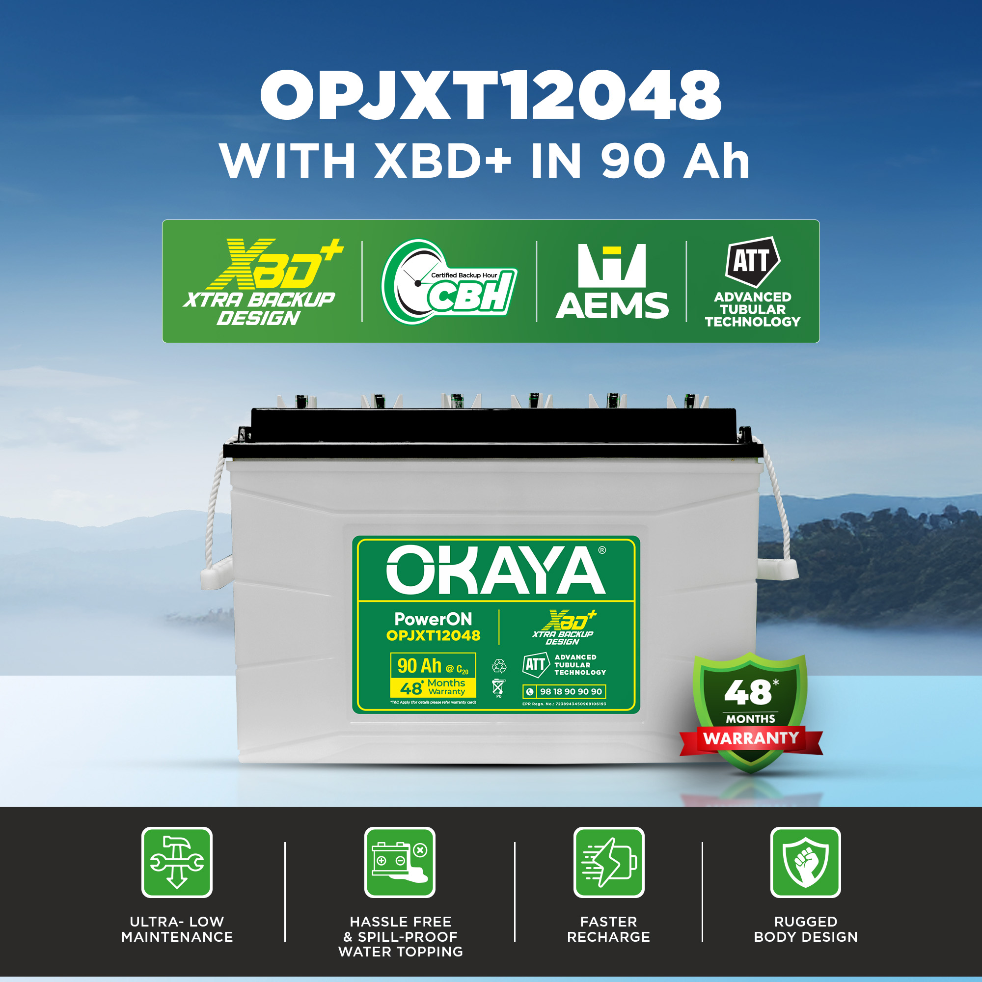 Okaya PowerON OPJXT12048