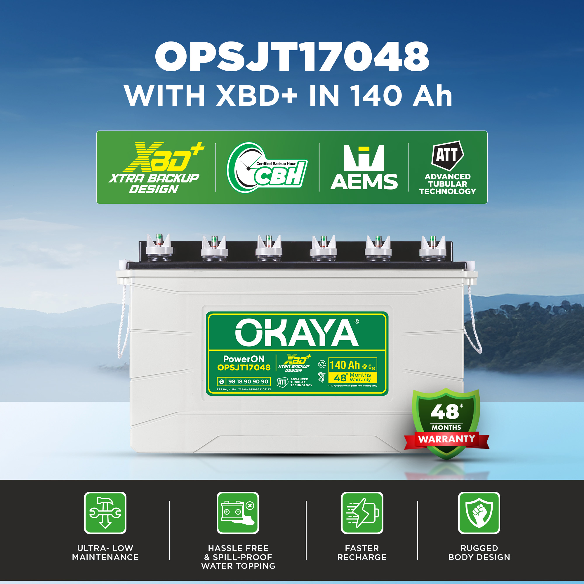 Okaya PowerON OPSJT17048