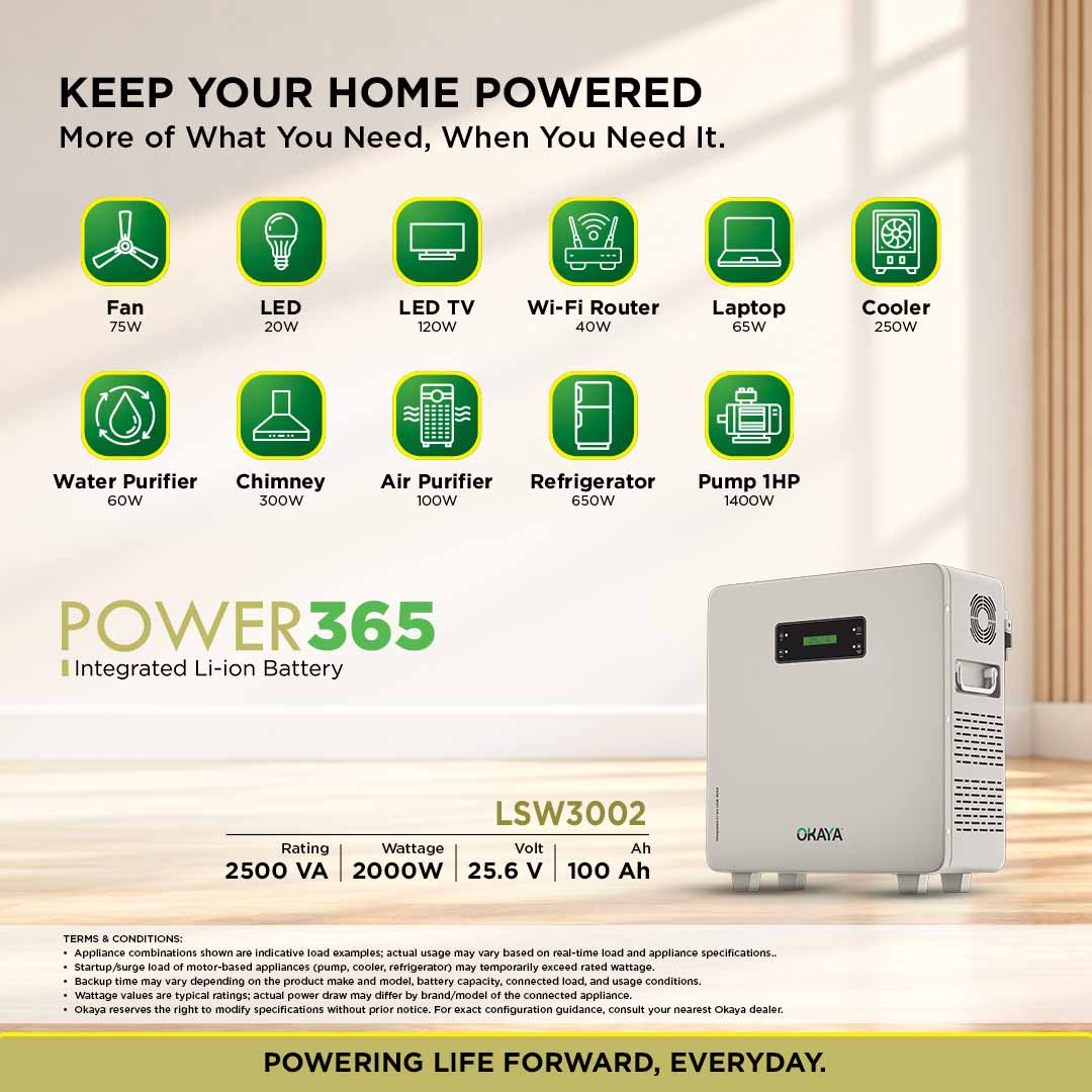 Okaya POWER365 LSW 3002